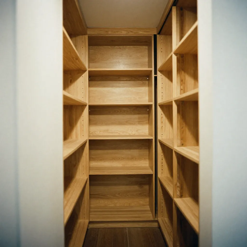 Shelving system for narrow spaces
