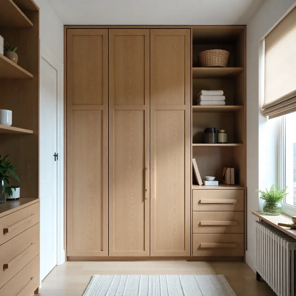 Natural style wardrobe interior